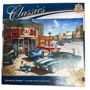 Classic Muscle Car Dreams 1000 Piece Jigsaw Puzzle by MasterPieces by Dan Hatala
